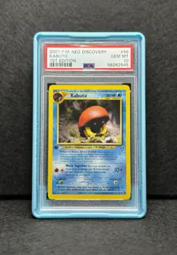 2001 POKEMON NEO DISCOVERY #56 KABUTO 1ST EDITION PSA 10 - Image 1
