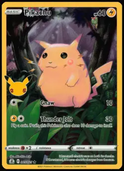 Pikachu 005/025 Holo R Celebrations Pokemon NM - Image 1