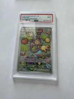 2025 POKEMON PFL EN-PHANTASMAL FLAMES ILLUSTRATION RARE #107 AMBIPOM PSA 9 - Image 2