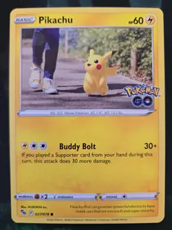 Pikachu 027/078 C Pokemon GO NM/M Pokemon - Image 1