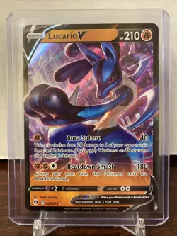 Lucario V Pokemon Champions Path Ultra Rare Card 27/73 PACK FRESH NEW - Image 1