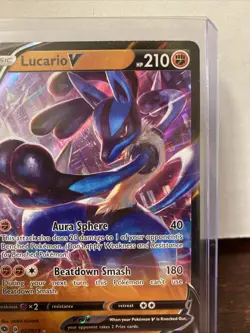Lucario V Pokemon Champions Path Ultra Rare Card 27/73 PACK FRESH NEW - Image 3