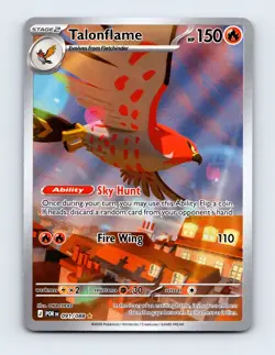 NM Talonflame 091/088 ME03: Perfect Order Illustration Rare Pokemon Card - Image 1