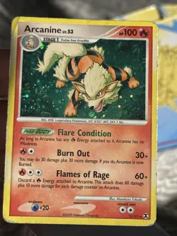 2009 Pokemon Rising Rivals ARCANINE Holo 1/111 DMG - Image 1