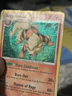 2009 Pokemon Rising Rivals ARCANINE Holo 1/111 DMG - Image 3