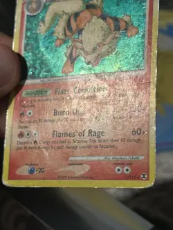 2009 Pokemon Rising Rivals ARCANINE Holo 1/111 DMG - Image 4