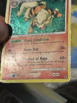 2009 Pokemon Rising Rivals ARCANINE Holo 1/111 DMG - Image 5