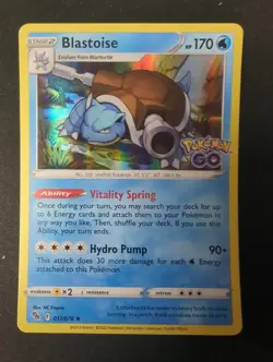 Blastoise Pokemon GO 017/078 Holo Rare NM - Image 1