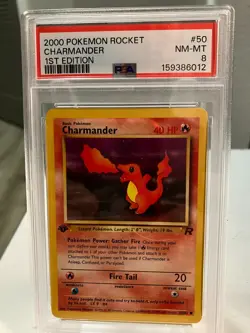 3 Vntg Pokemon Charmander, incl One 1st Edition PSA graded NM Mint, 1 Japanese - Image 3
