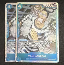 Bandai One Piece TCG Mr. 3 (Galdino) OP16-056 SR Special English Blue x2 - Image 1