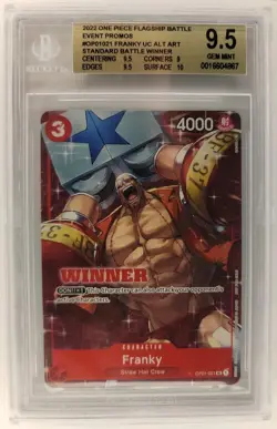 2022 One Piece Flagship Battle Event Promos Franky Winner OP01-021 BGS 9.5 - Image 1