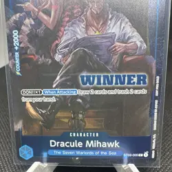 Dracule Mihawk ST03-005 Winner Character 5000 Power 4 Cost Eng One Piece - Image 2