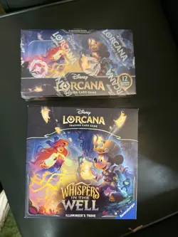 Disney Lorcana: Whispers in the Well Trove and Booster box. 32 packs total - Image 1