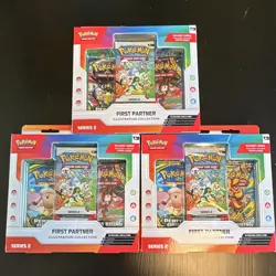 Pokemon TCG First Partner Illustration Collection Series 2 Box Lot of 3 Promo - Image 1