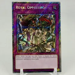 Royal Oppression RA04-EN120 1st Edition Platinum Secret Rare Yugioh! - Image 1