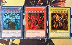 Yugioh: Egyptian God Cards Set: Obelisk, Slifer, Ra - Ultra Rare Holos LC01 NM - Image 1