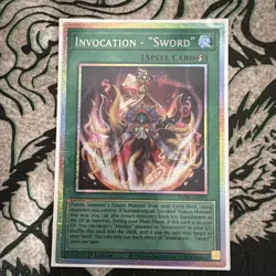 Yugioh! Invocation - "Sword" Starlight Rare Near Mint 1st Edition CORI-EN053 - Image 1