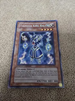 Yugioh Thunder King Rai-Oh Secret Rare YG02 Lightly Played - Image 1