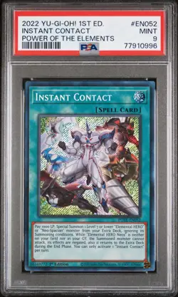 PSA 9 Yu-Gi-Oh! 1st Edition Instant Contact POTE-EN052 2022 - Image 1