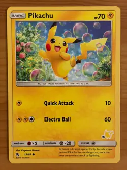 Pikachu 19/68 Battle Academy 2020 Pikachu Deck #15 Stamp NM - Hidden Fates 2019 - Image 1