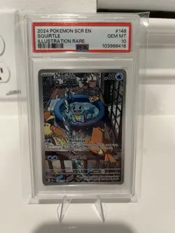 2024 Pokeemon SCR En-Stellar Crown #148 Squirtle Illustration Rare PSA 10 Gem MT - Image 2