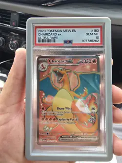 2023 POKEMON MEW EN-151 ULTRA RARE #183 CHARIZARD EX PSA 10 - Image 1