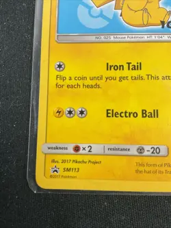 Ash's Pikachu SM111 and SM113 Black Star Promo Pokemon Card 2017 VLP Condition - Image 5