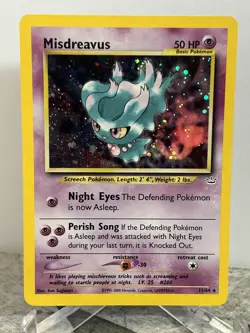Misdreavus 11/64 Neo Revelation Holo Rare Unlimited Pokemon LP - Image 1