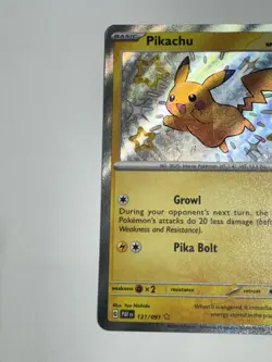 Pokemon TCG: Paldean Fates: 131/091: Pikachu Baby Shiny Holo Rare NM - Image 5