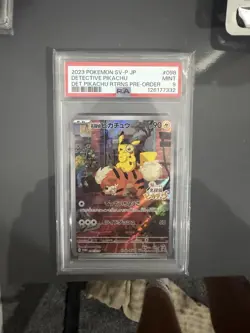PSA 9 Detective Pikachu 098/SV-P Pre-Order Promo Japanese Pokemon Card MINT - Image 1