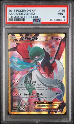 2016 POKEMON XY STEAM SIEGE SECRET #116 FULL ART/GARDEVOIR EX PSA 9 - Image 1