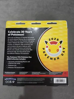 Pokemon TCG Pokemon Day 2026 Collection Box Pikachu Promo Coin & 3 Boosters - Image 2