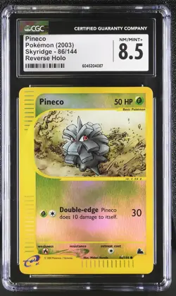 CGC 8.5 Pineco 2003 Skyridge 86/144 Reverse Holo Pokemon Card - Image 1