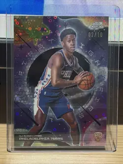 2025-26 Topps Cosmic Chrome VJ Edgecombe First Light RC Black Refractor #/10 - Image 1