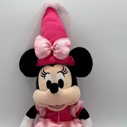 Disney Parks 17" Minnie Mouse Princess, pink satin dress, stuffed animal, plush - Image 2