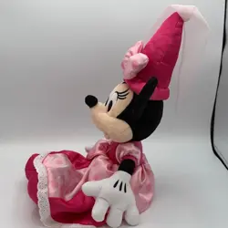 Disney Parks 17" Minnie Mouse Princess, pink satin dress, stuffed animal, plush - Image 3