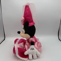 Disney Parks 17" Minnie Mouse Princess, pink satin dress, stuffed animal, plush - Image 4