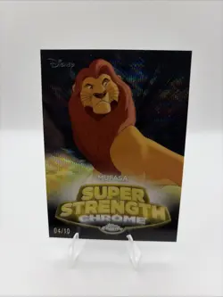 2024 Topps Chrome Disney Super Strength Black Wave Refractor 4/10 Mufasa #SS-2 - Image 1