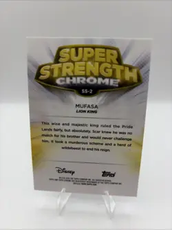 2024 Topps Chrome Disney Super Strength Black Wave Refractor 4/10 Mufasa #SS-2 - Image 2