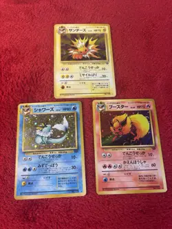 Japanese Flareon, Vaporeon, Jolteon Vintage Holo Bundle Pokemon Cards Wotc - Image 1