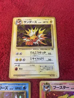 Japanese Flareon, Vaporeon, Jolteon Vintage Holo Bundle Pokemon Cards Wotc - Image 2