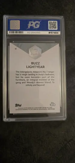 Topps 2023 Chrome Disney 100 Buzz Lightyear #12/23 PG Grading 10 - Image 2