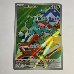 Pokemon TCG Bulbasaur First Partner Illustration Collection Holo Card NM - Image 1