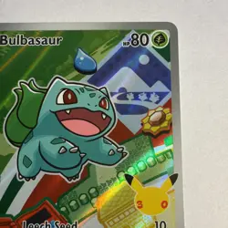 Pokemon TCG Bulbasaur First Partner Illustration Collection Holo Card NM - Image 3