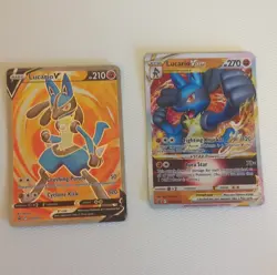 Pokemon TCG Lucario V & VSTAR Promo Foil Card Lot SWSH213 SWSH214 English - Image 1