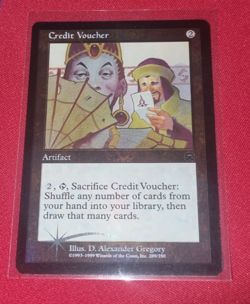 Magic the Gathering Credit Voucher Foil Mercadian Masques Used - Image 1