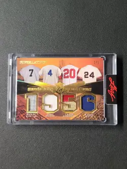 2023 Leaf Superlative SEALED Relic Mantle/Mays/Robinson/Snider One Of One 1/1 - Image 3