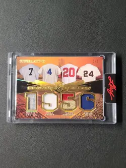 2023 Leaf Superlative SEALED Relic Mantle/Mays/Robinson/Snider One Of One 1/1 - Image 5