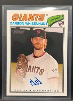 2026 Topps Heritage - Real One Autographs Carson Whisenhunt #ROA-CWH (AU, RC) - Image 1