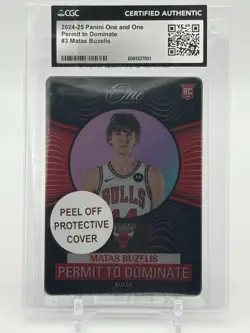 2024-25 Panini One And One Matas Buzelis #3 RC Permit to Dominate Case Hit SSP - Image 1